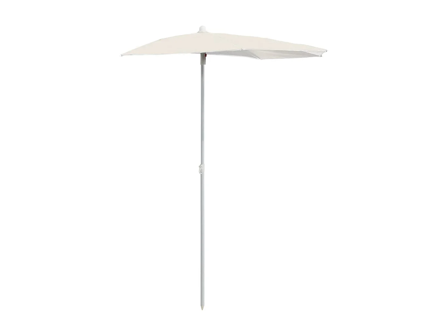 Demi-parasol de jardin avec mât 180x90 Sable