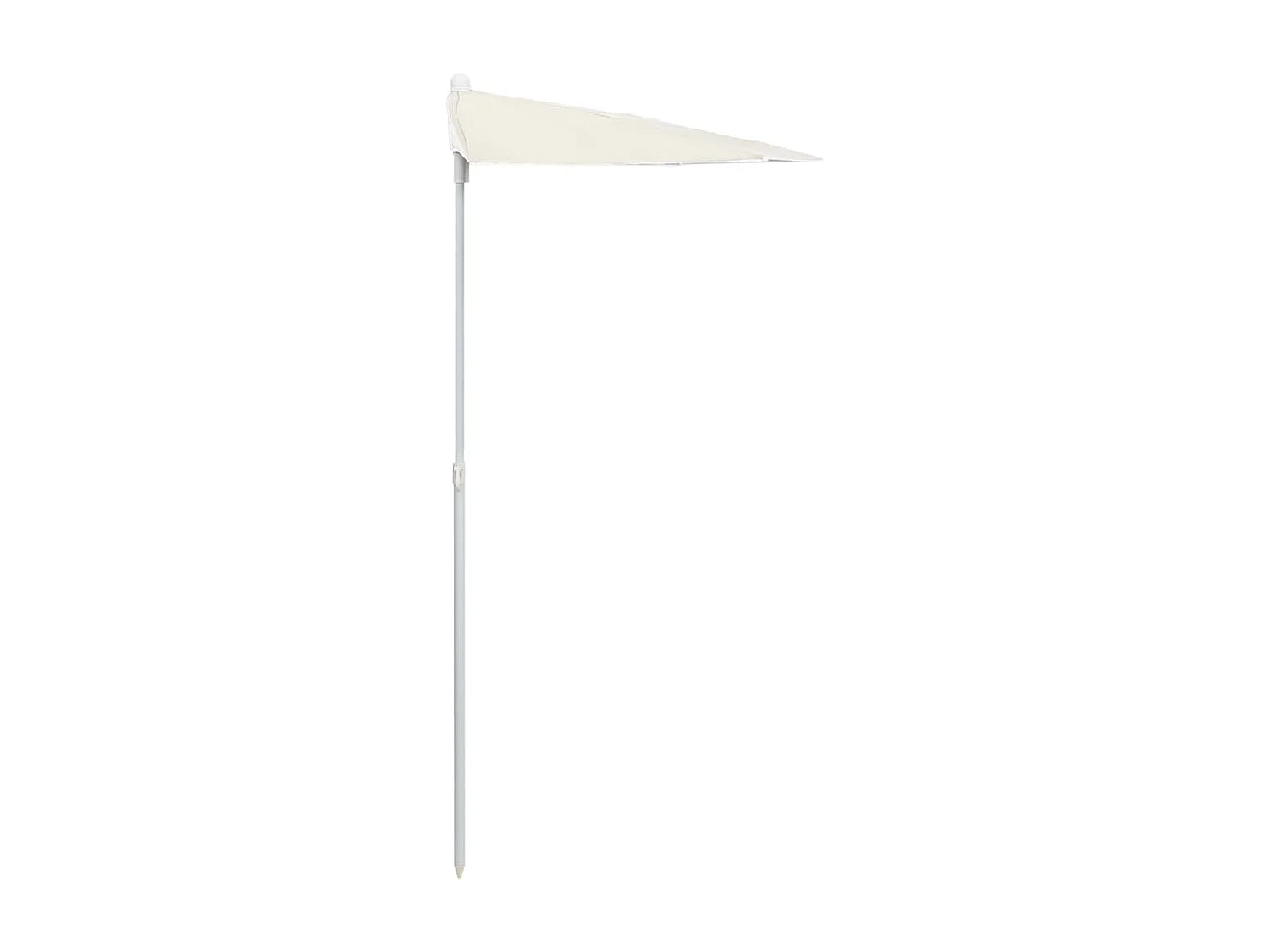 Demi-parasol de jardin avec mât 180x90 Sable