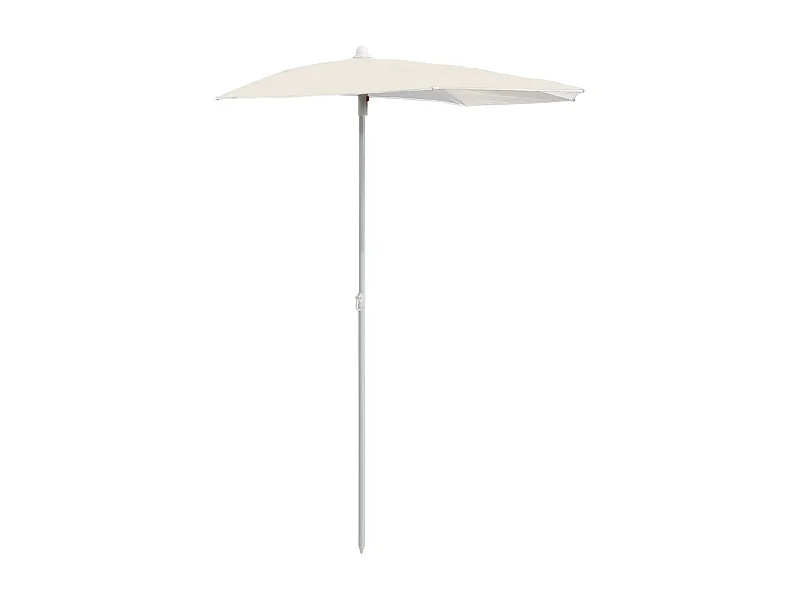 Demi-parasol de jardin avec mât 180x90 Sable