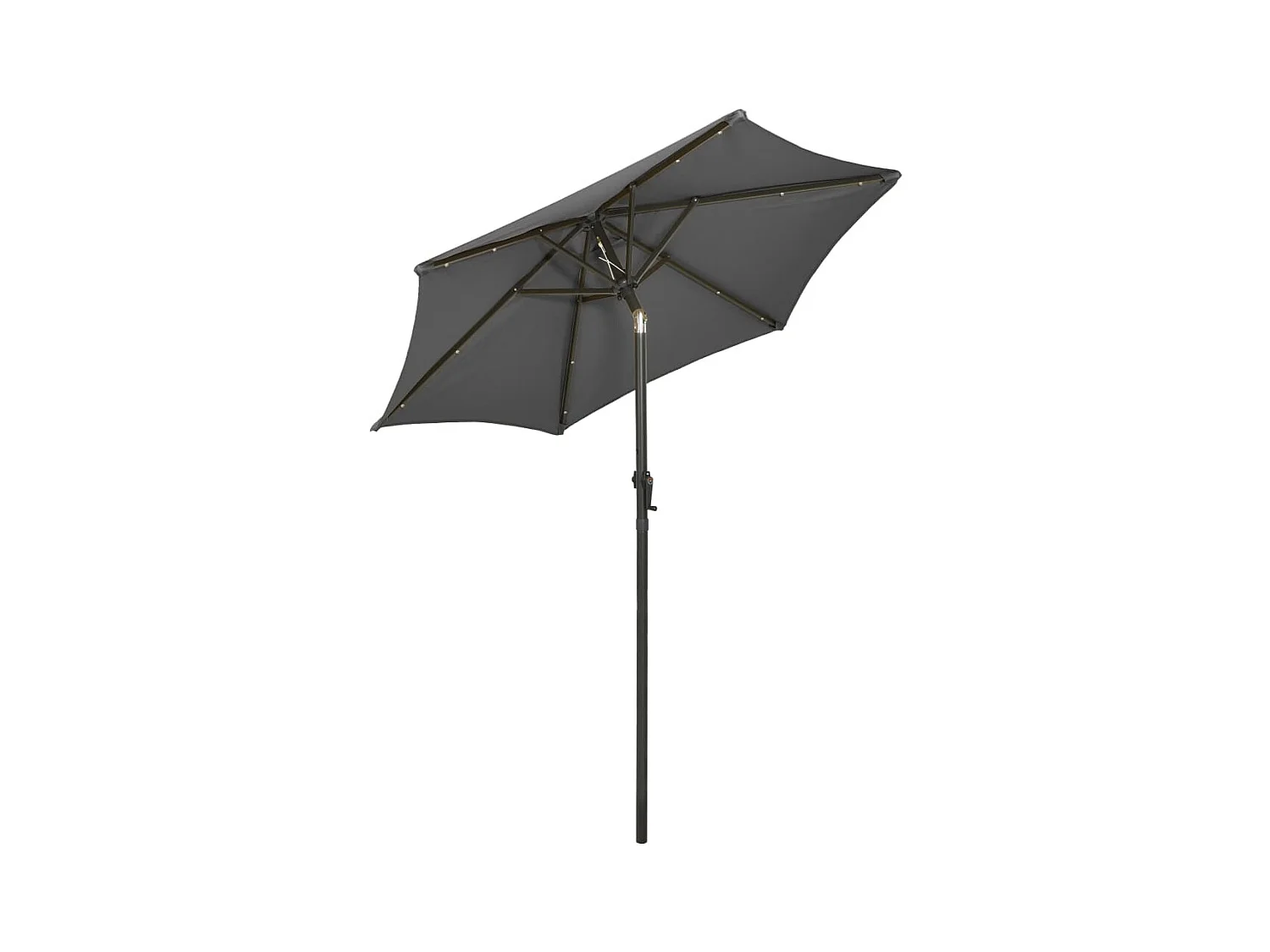 Parasol avec lumières LED Anthracite 200x211 Aluminium