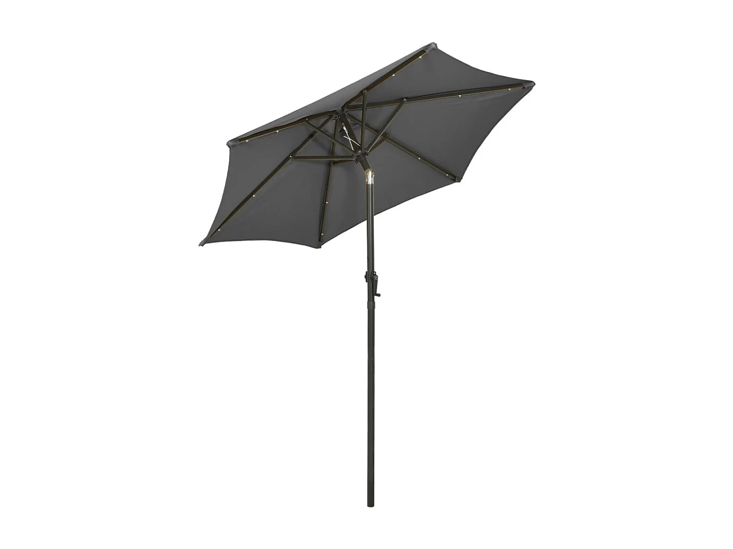 Parasol avec lumières LED Anthracite 200x211 Aluminium