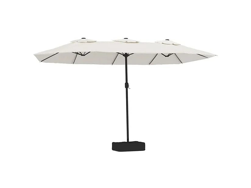 Parasol à double tête avec LED blanc sable 449x245
