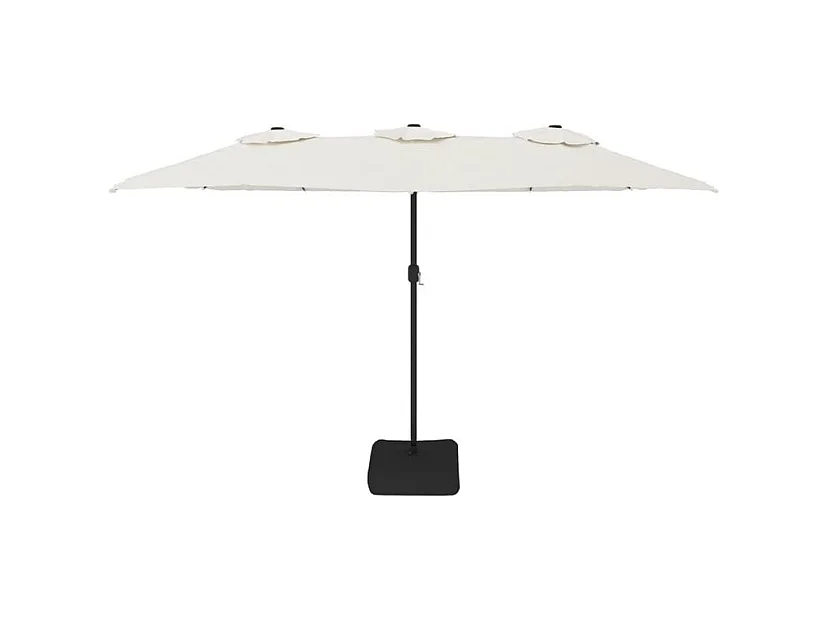 Parasol à double tête avec LED blanc sable 449x245