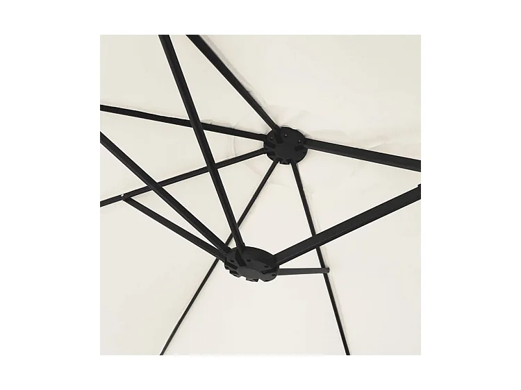 Parasol à double tête avec LED blanc sable 449x245