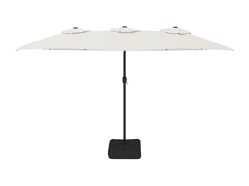 Parasol à double tête avec LED blanc sable 449x245