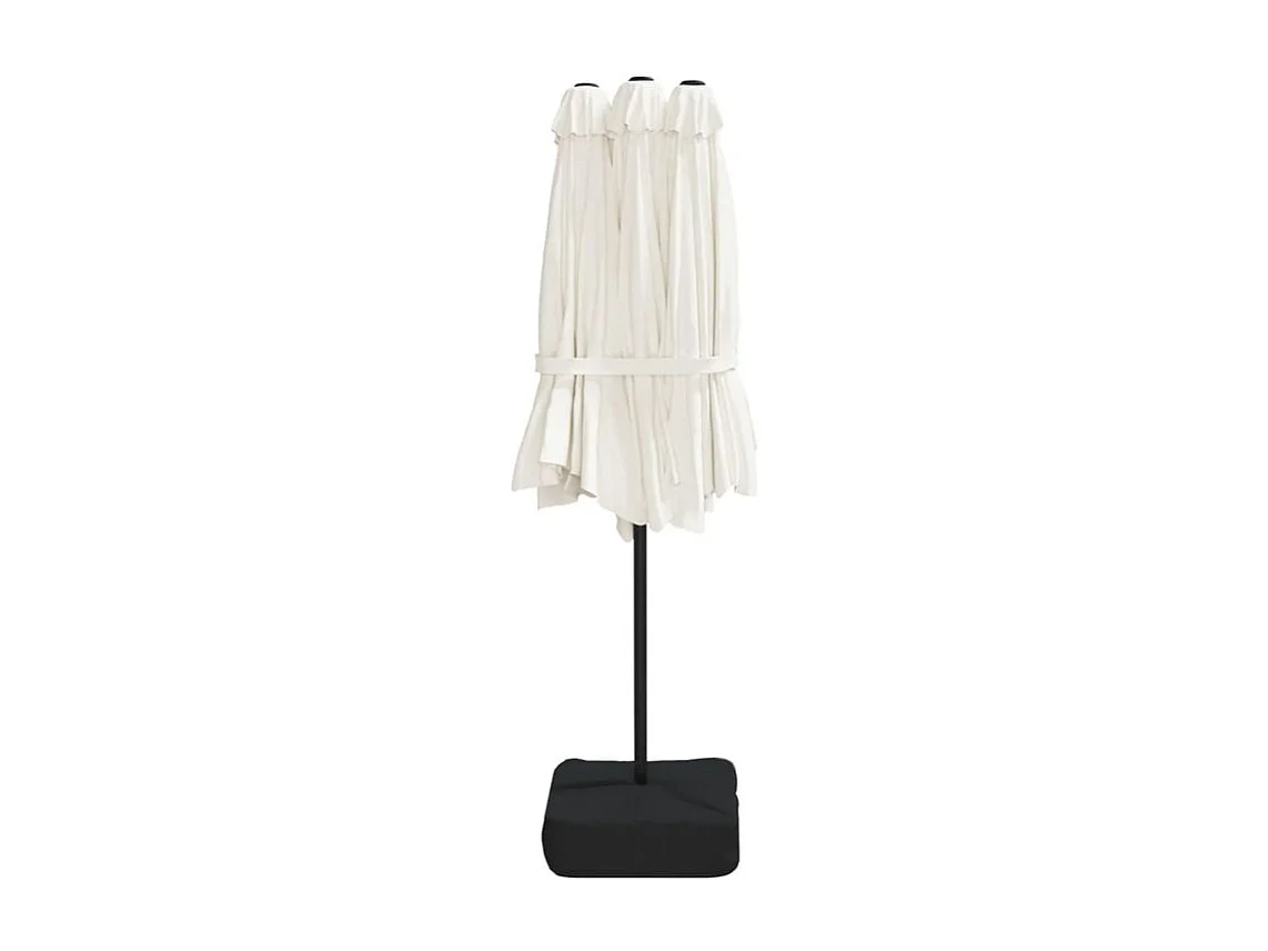 Parasol à double tête avec LED blanc sable 449x245