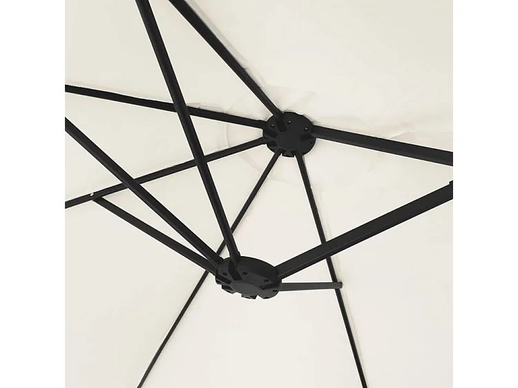 Parasol à double tête avec LED blanc sable 449x245