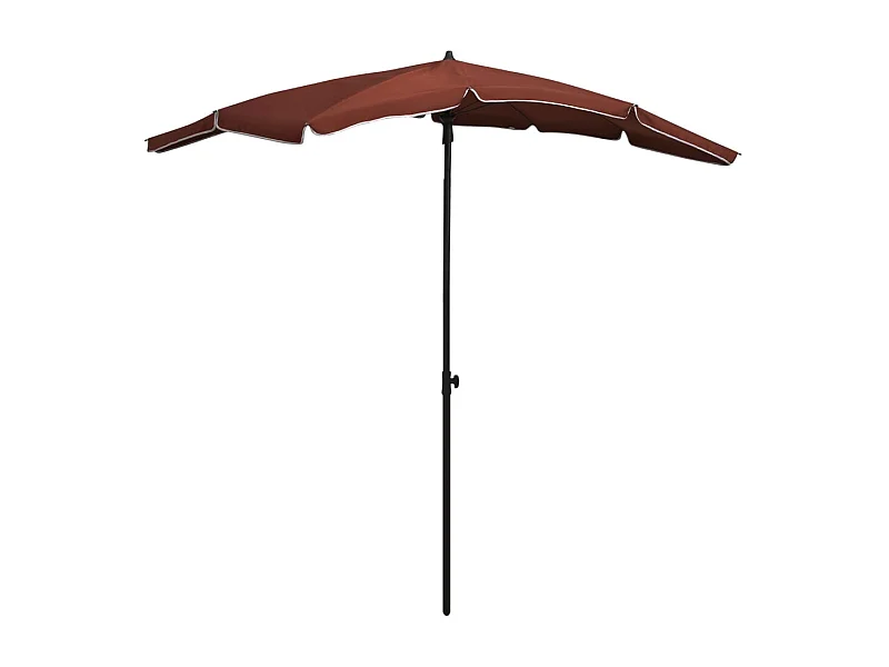 Parasol de jardin avec mât 200x130 Terre cuite