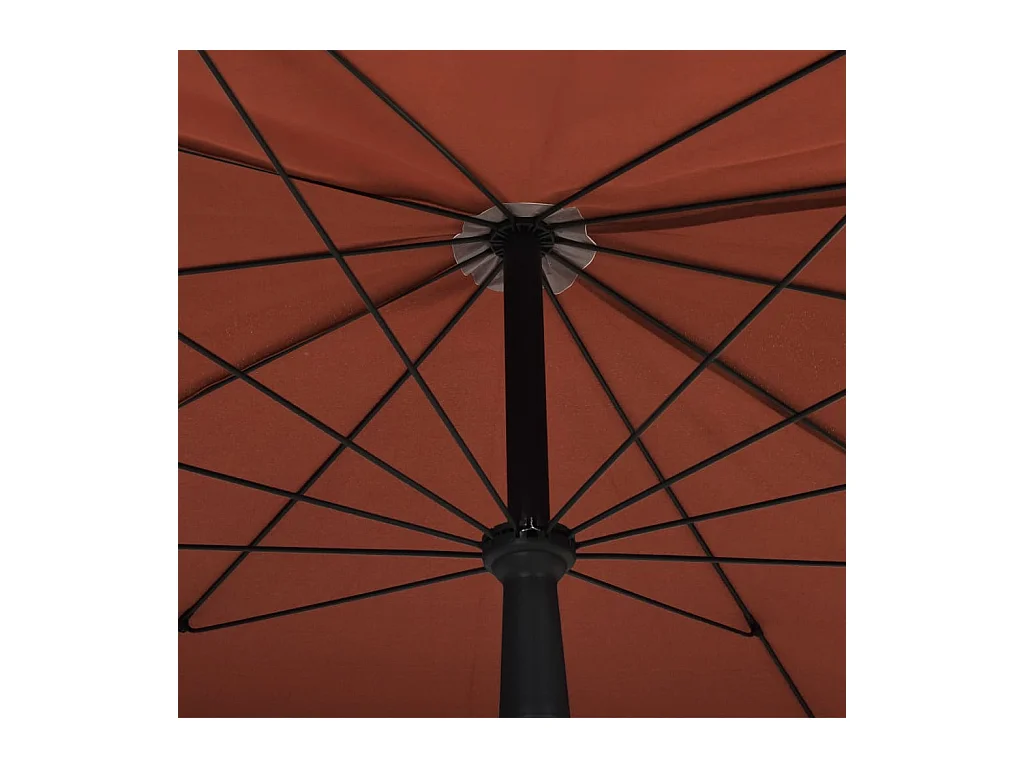 Parasol de jardin avec mât 200x130 Terre cuite