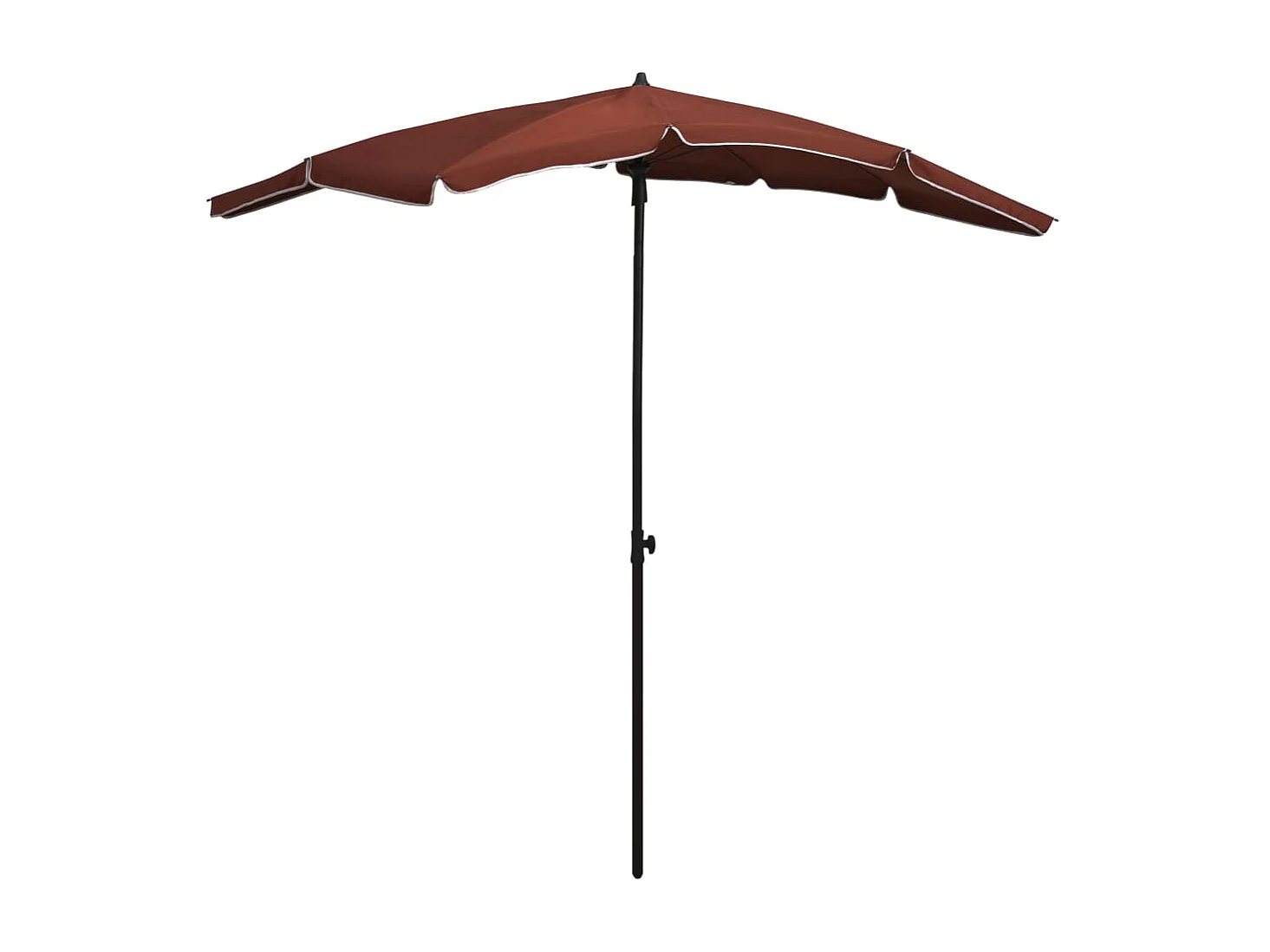 Parasol de jardin avec mât 200x130 Terre cuite