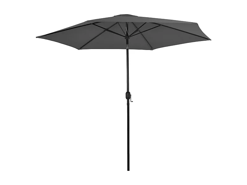 Parasol d'extérieur avec poteau en métal 300cm Anthracite