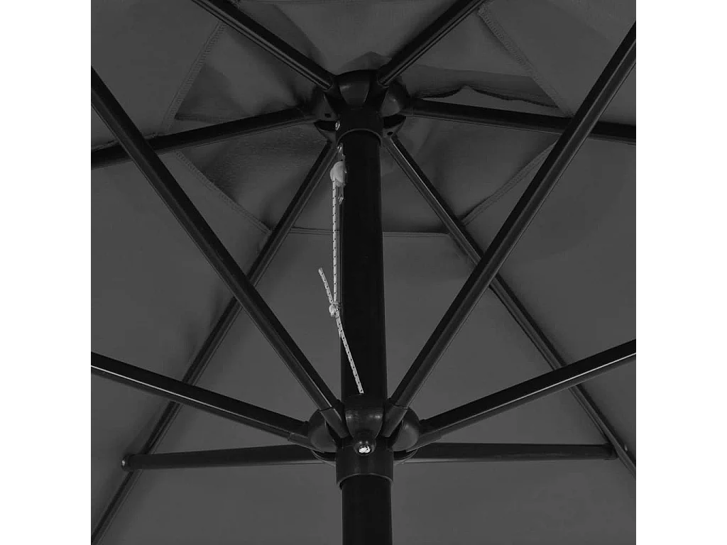 Parasol d'extérieur avec poteau en métal 300cm Anthracite