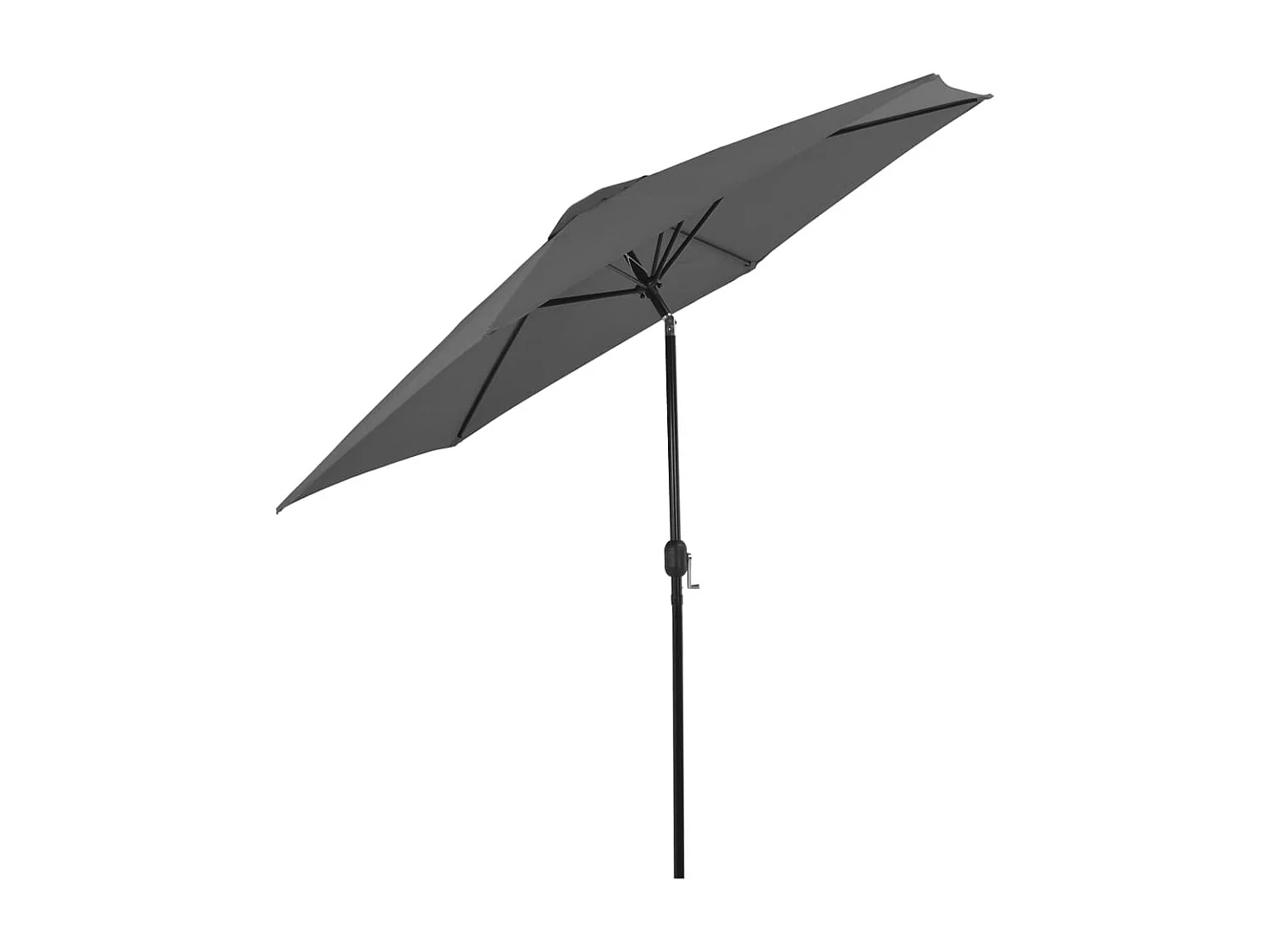 Parasol d'extérieur avec poteau en métal 300cm Anthracite