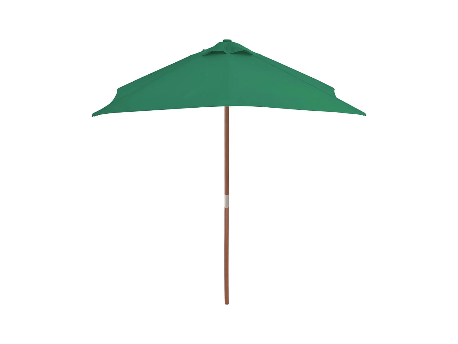 Parasol avec mât en bois 150x200 Vert