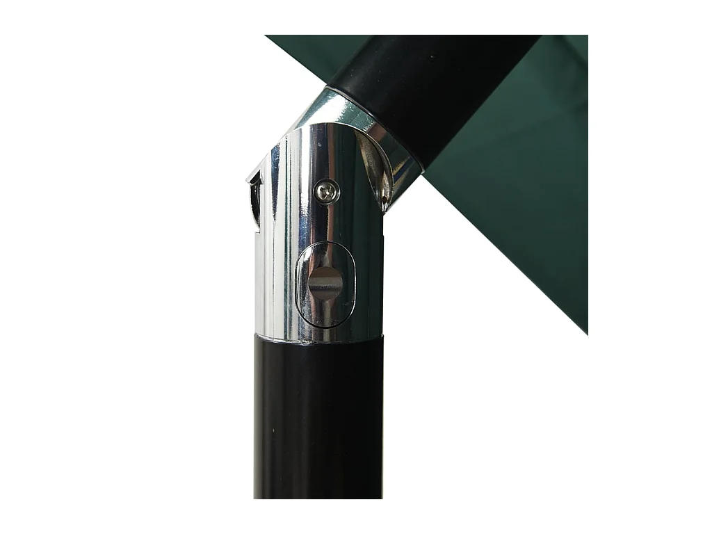 Parasol à 3 niveaux avec mât en aluminium Vert 2,5x2,5 m