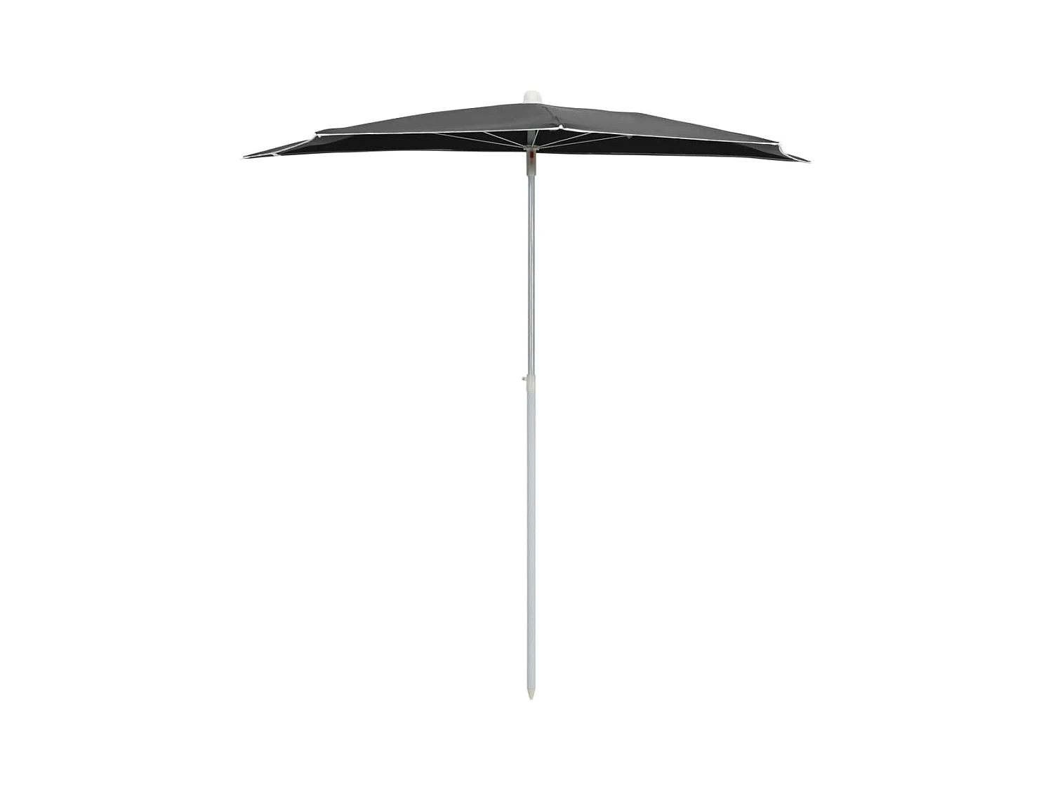 Demi-parasol de jardin avec mât 180x90 Anthracite