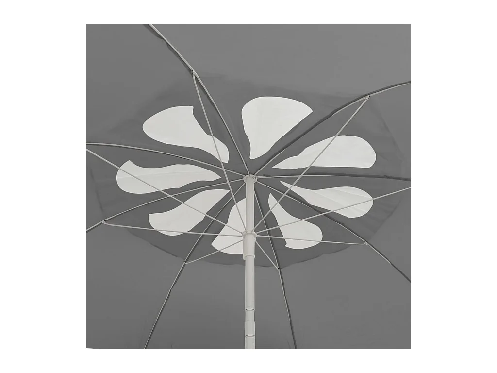Parasol de plage Anthracite 300cm 2