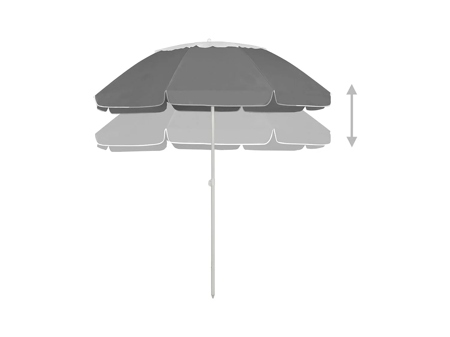 Parasol de plage Anthracite 300cm 2
