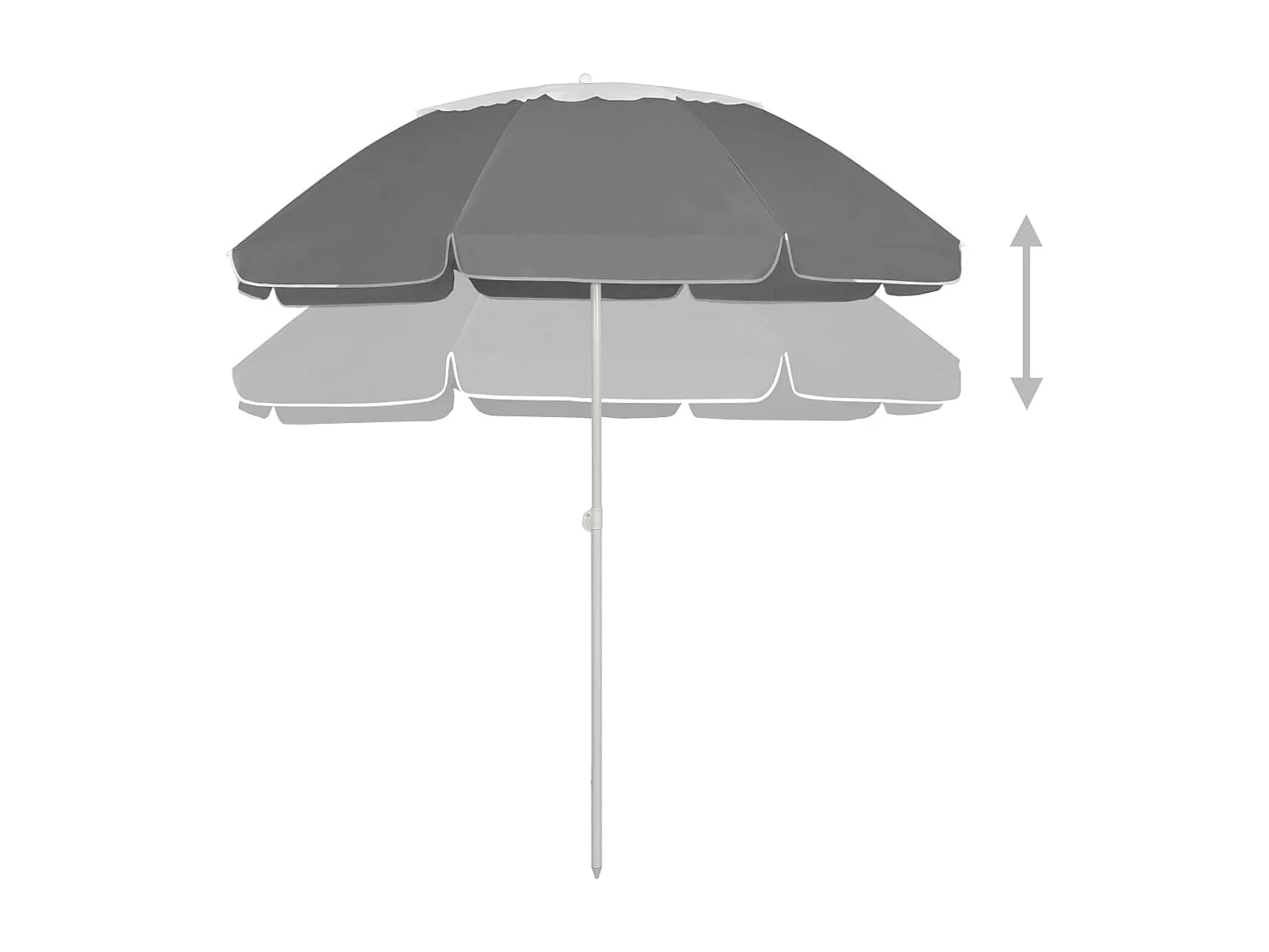 Parasol de plage Anthracite 300cm 2