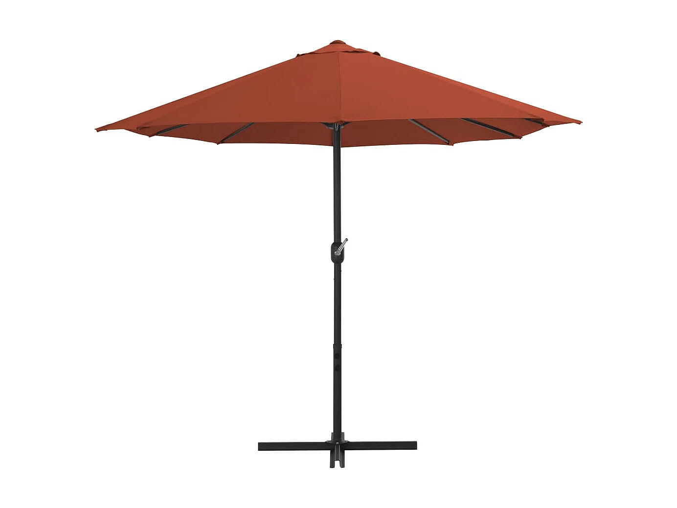 Parasol avec poteau en aluminium 460x270 Terre cuite