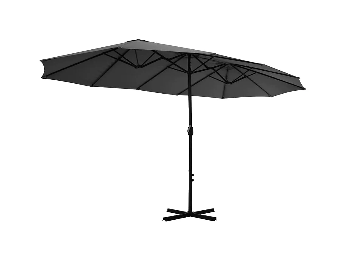 Parasol d'extérieur poteau en aluminium 460x270 anthracite