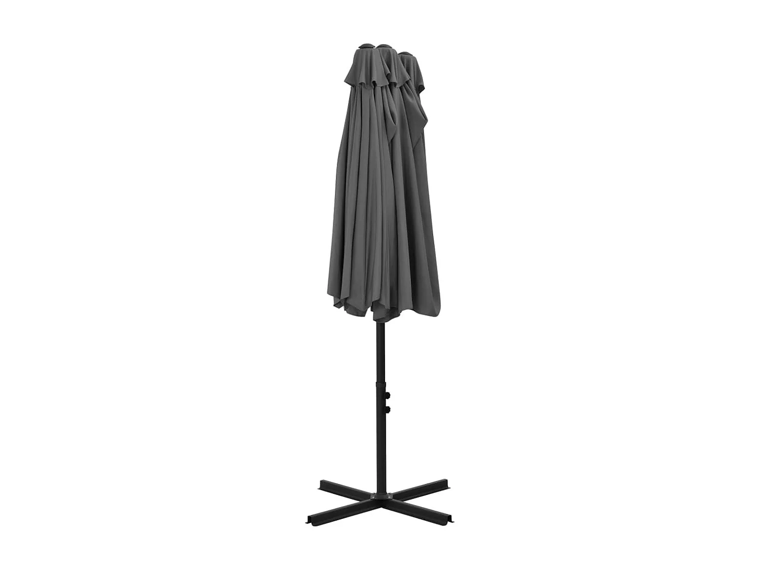 Parasol d'extérieur poteau en aluminium 460x270 anthracite