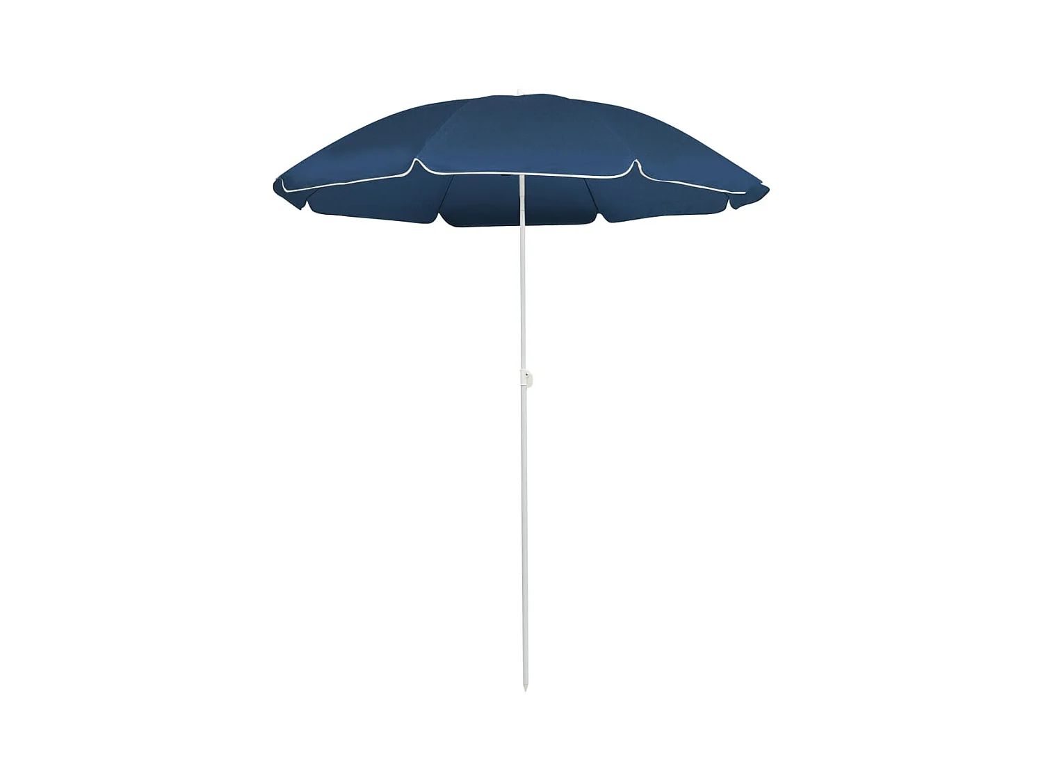 Parasol d'extérieur avec mât en acier Bleu 180cm 2