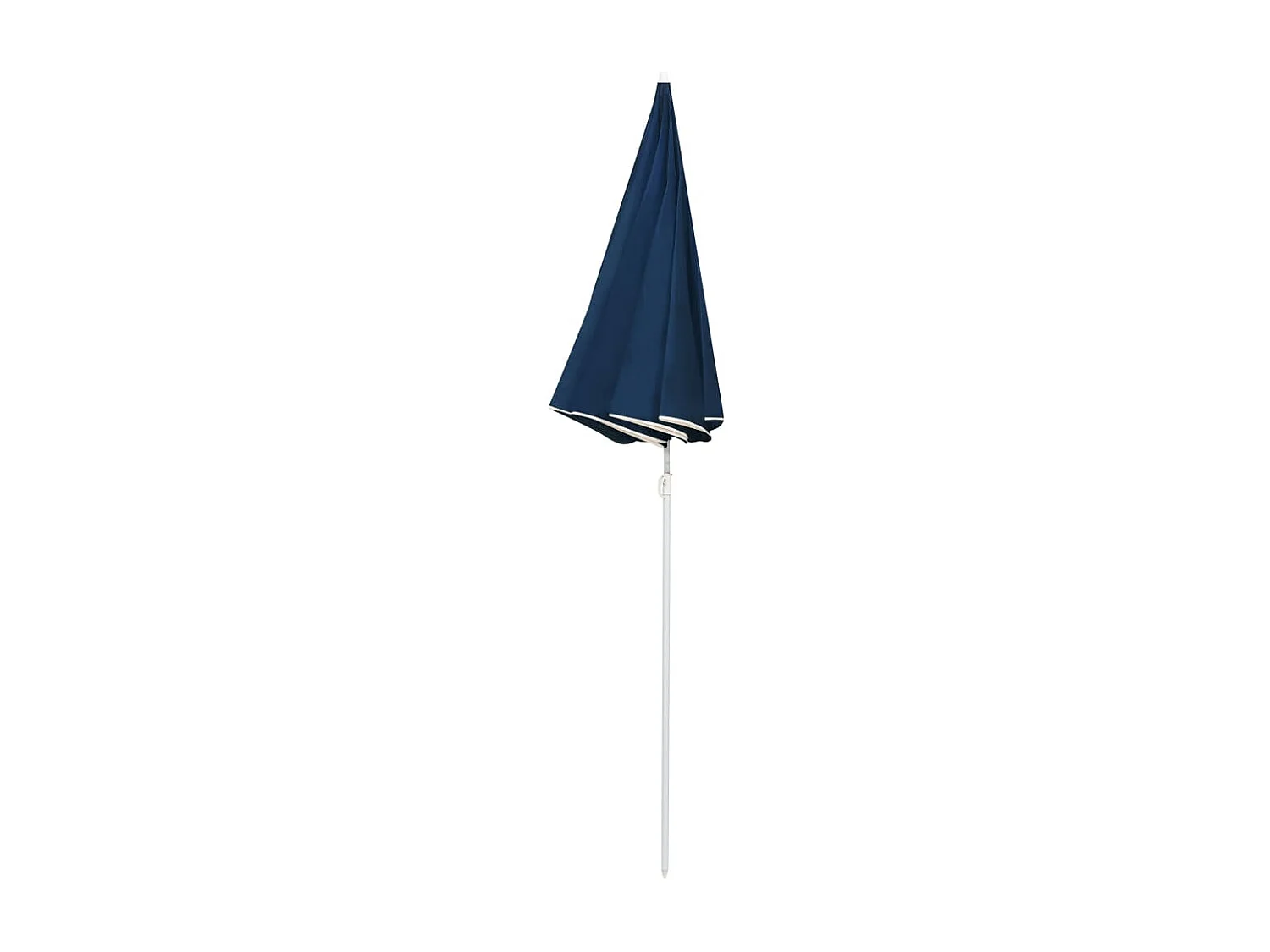 Parasol d'extérieur avec mât en acier Bleu 180cm 2