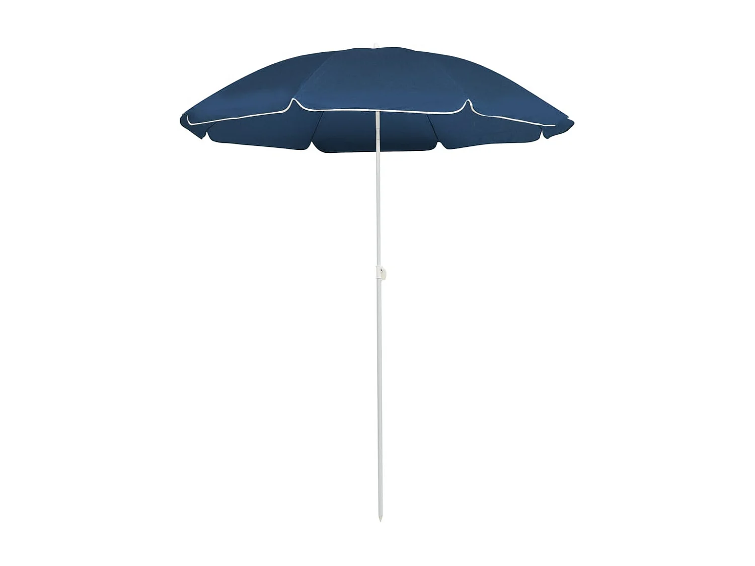 Parasol d'extérieur avec mât en acier Bleu 180cm 2