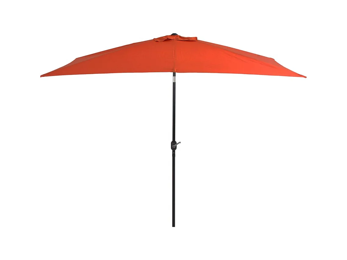 Parasol avec mât en métal 300x200 Terre cuite