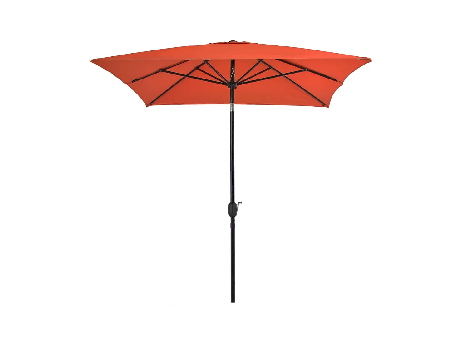 Parasol avec mât en métal 300x200 Terre cuite
