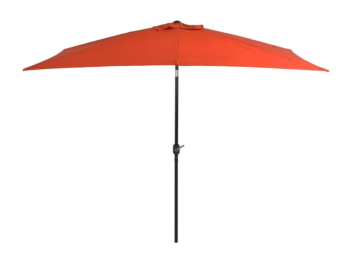 Parasol avec mât en métal 300x200 Terre cuite