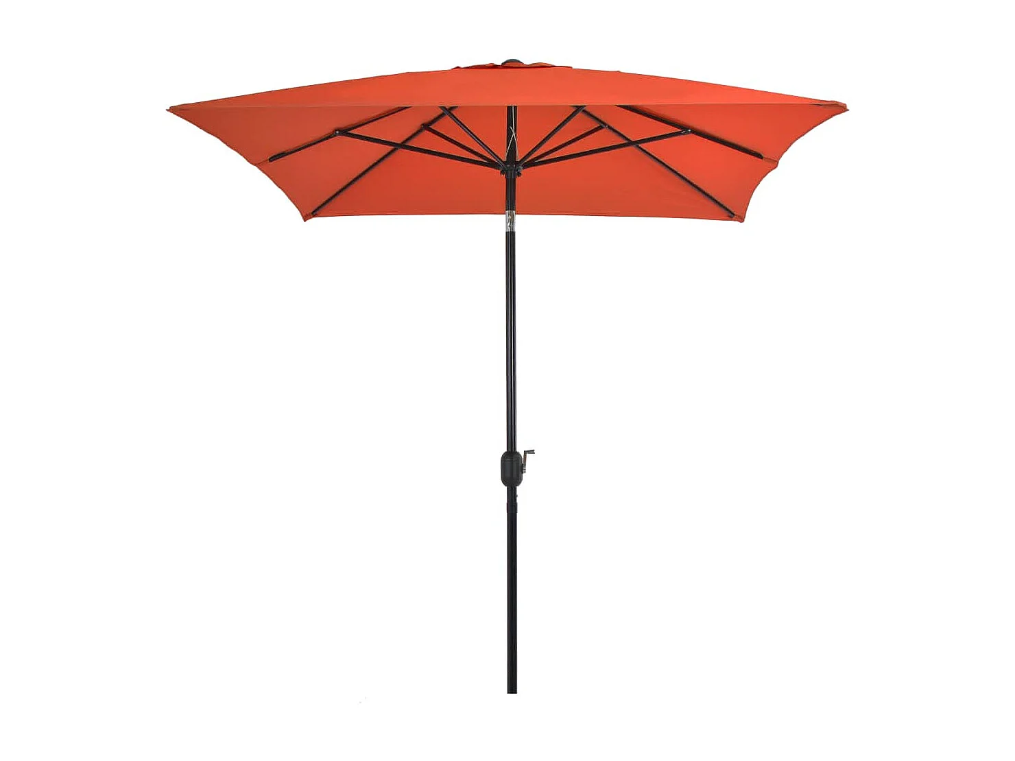 Parasol avec mât en métal 300x200 Terre cuite
