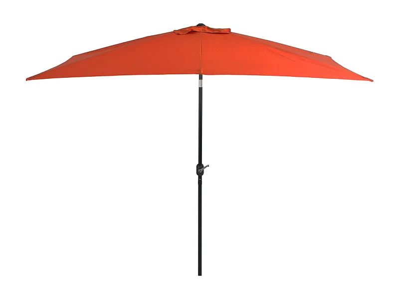 Parasol avec mât en métal 300x200 Terre cuite
