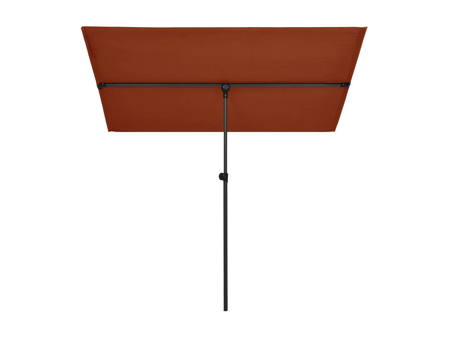 Parasol d'extérieur avec mât en aluminium 180x130 Terre cuite