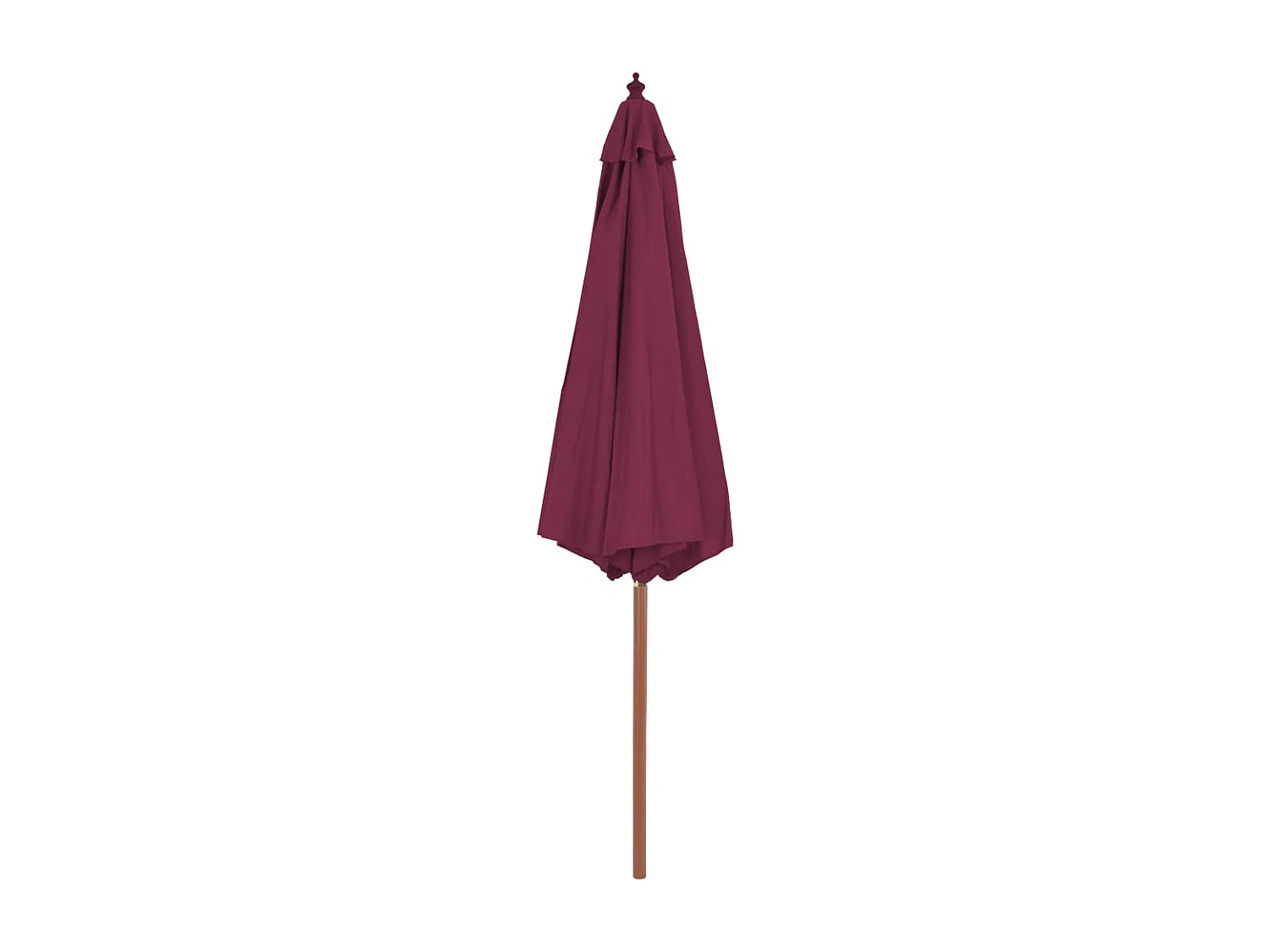 Parasol avec mât en bois 300cm Rouge bordeaux