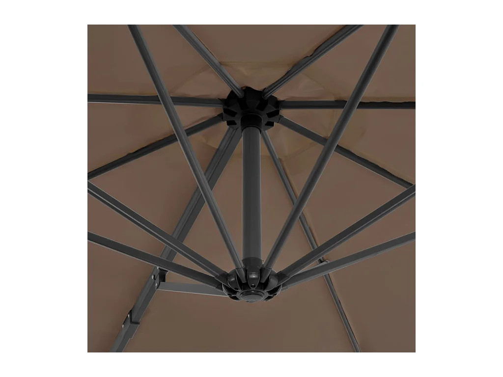 Parasol avec base portable Taupe