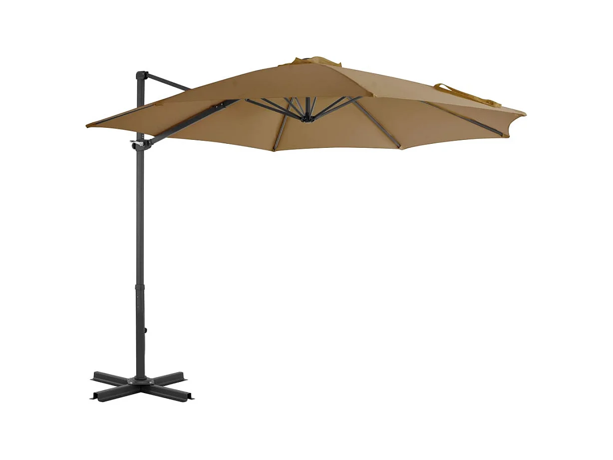 Parasol avec base portable Taupe