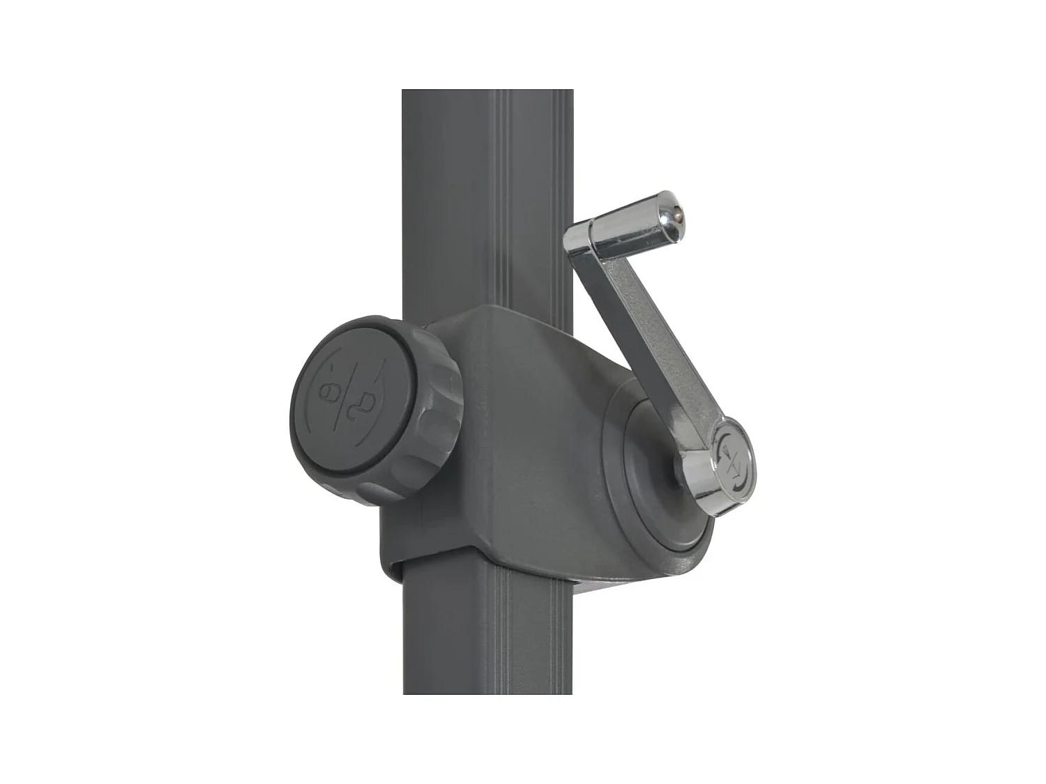 Parasol avec base portable Taupe