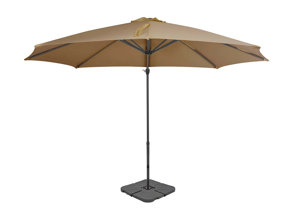 Parasol avec base portable Taupe