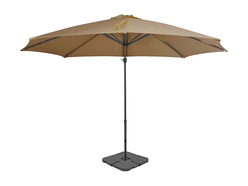 Parasol avec base portable Taupe