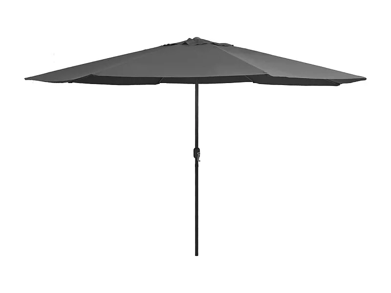 Parasol d'extérieur avec mât en métal 400cm Anthracite