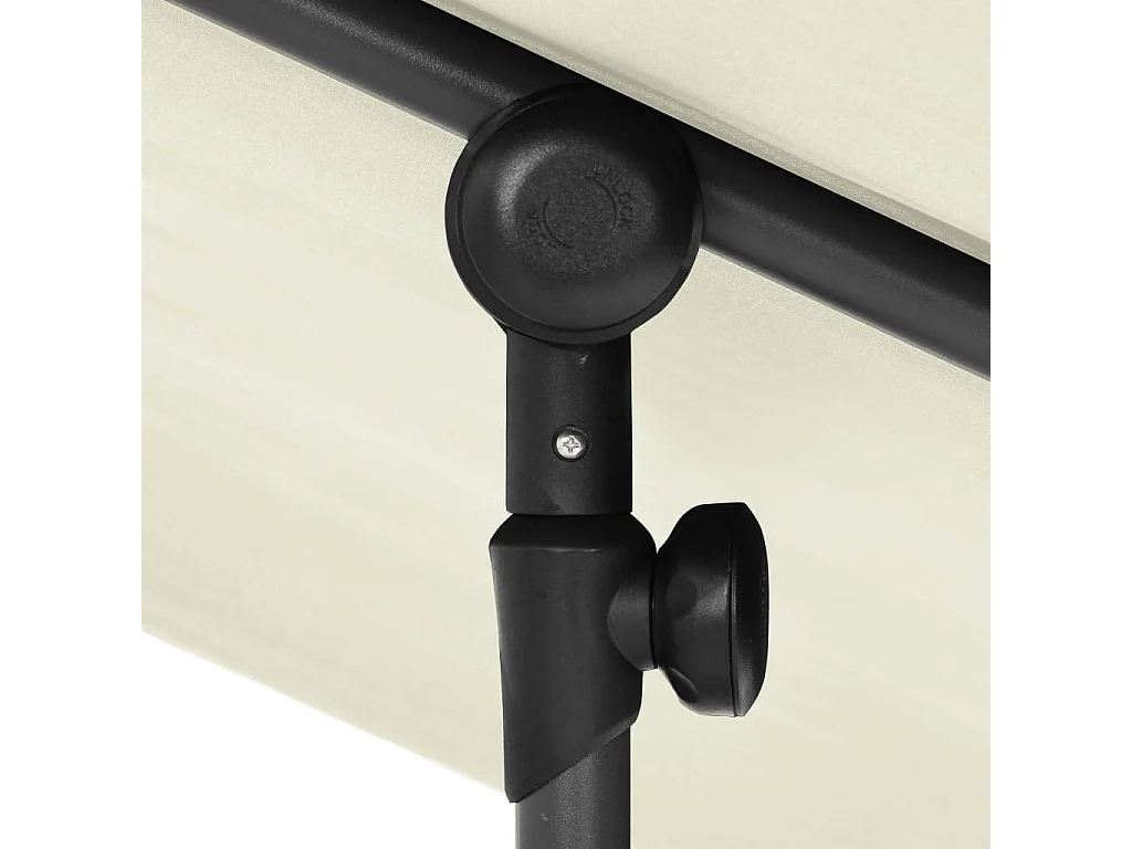 Parasol d'extérieur avec mât en aluminium 2x1,5 m Blanc sable