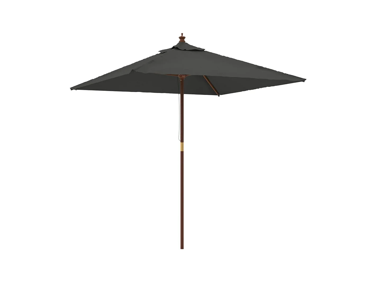 Parasol de jardin avec mât en bois anthracite 198x198x231