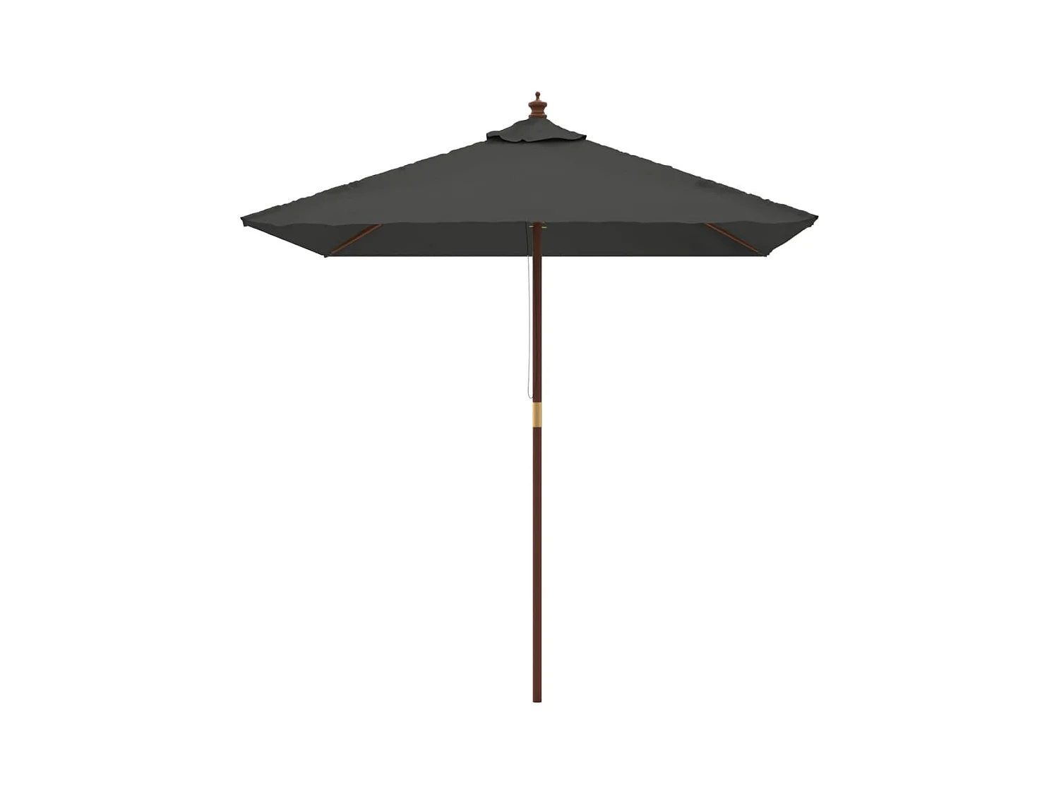 Parasol de jardin avec mât en bois anthracite 198x198x231
