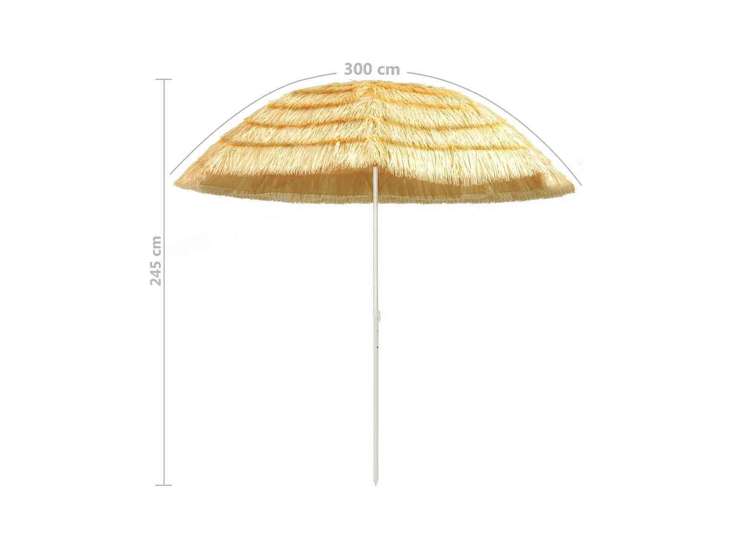 Parasol de plage Naturel 300cm Style hawaïen