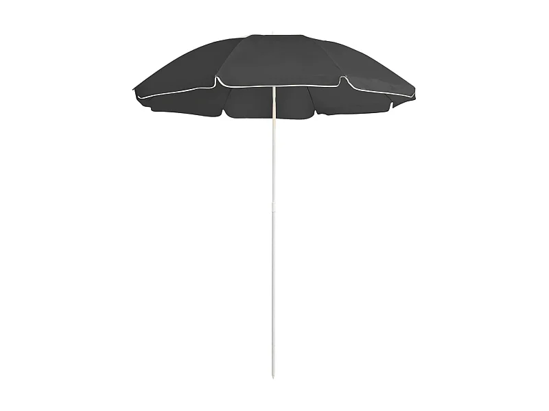 Parasol d'extérieur avec mât en acier Anthracite 180cm 2