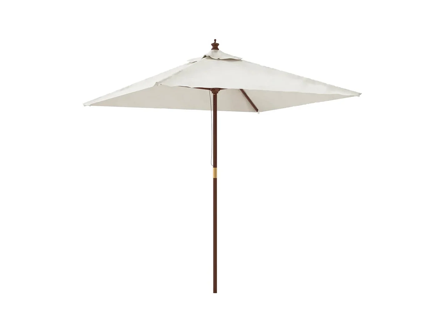 Parasol de jardin avec mât en bois sable 198x198x231