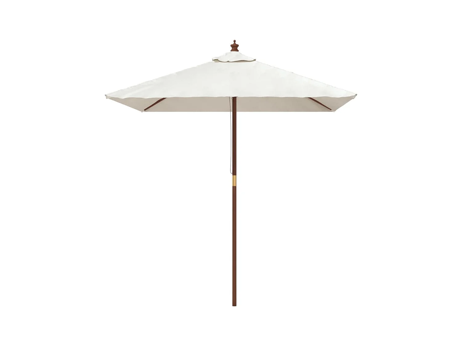 Parasol de jardin avec mât en bois sable 198x198x231