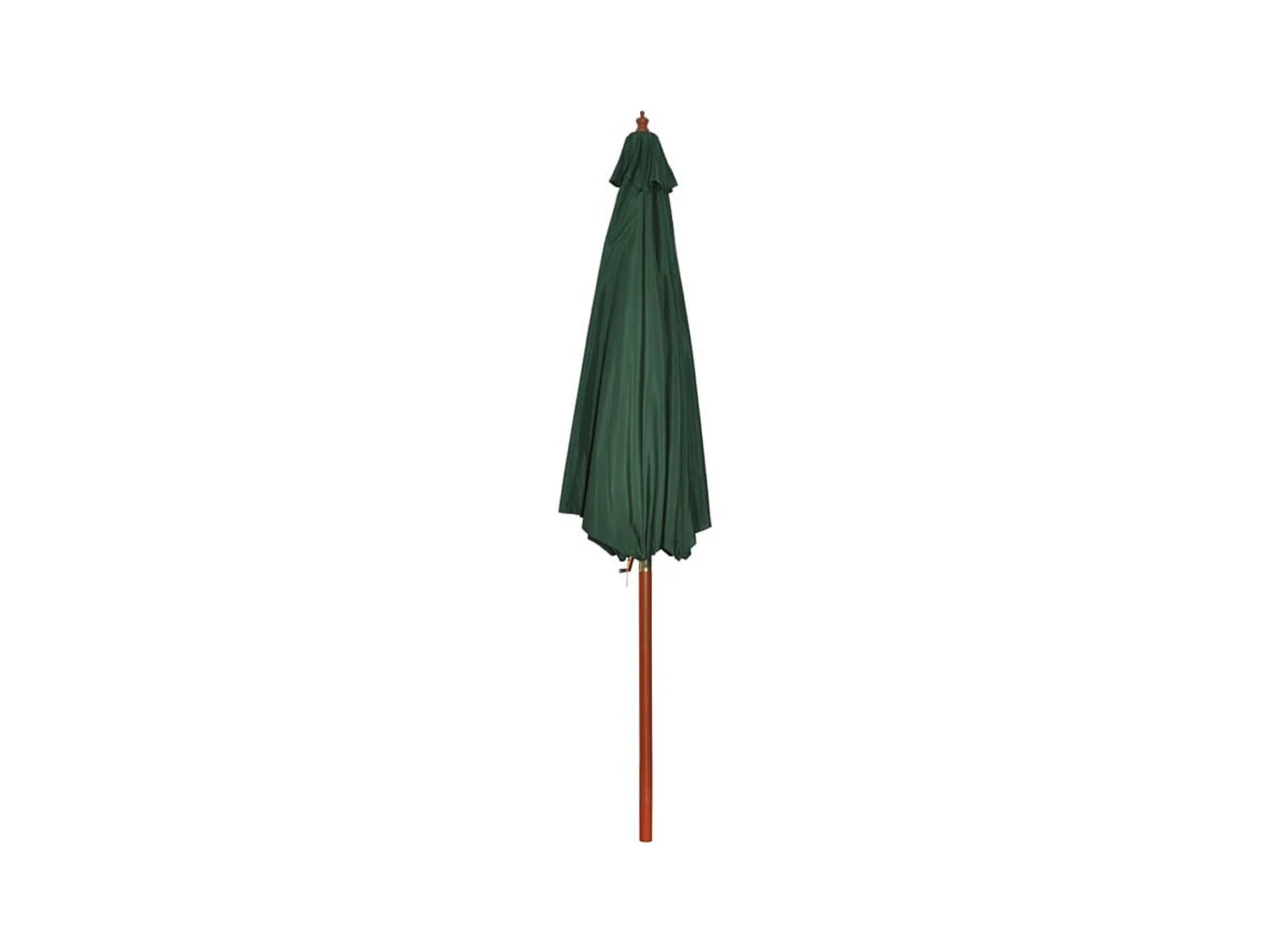 Parasol sur pied toile verte & bois 258cm